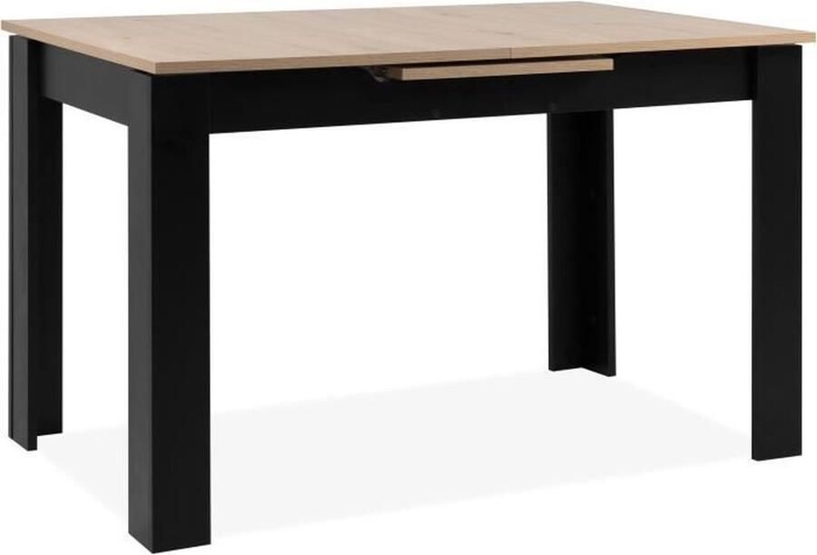 Selsey Uitschuifbare tafel BIRMINGHAM 80A Automatische gesynchroniseerde opening Eiken zwart 6 8 personen 125-165 x 75 x 80 cm