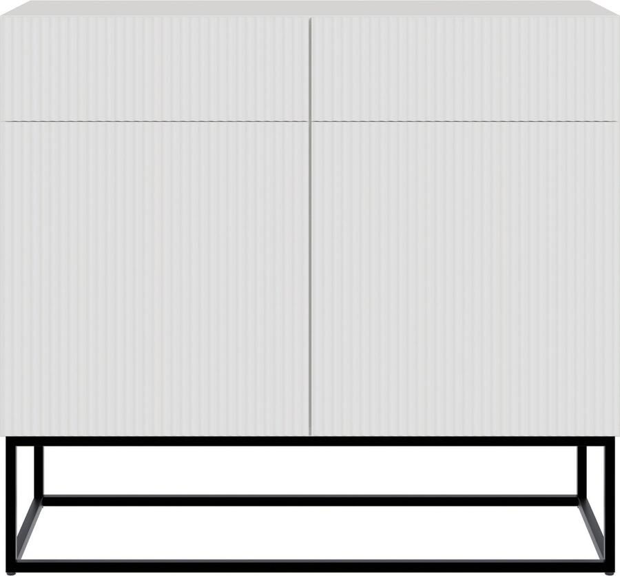 Selsey Veldio Dressoir 2-deurs 100 cm Wit met zwarte poten
