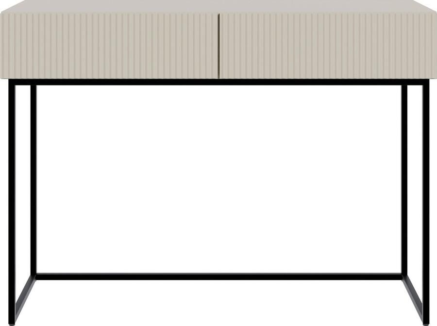 Selsey Veldio Kaptafel 110 cm Grijs beige met zwarte poten