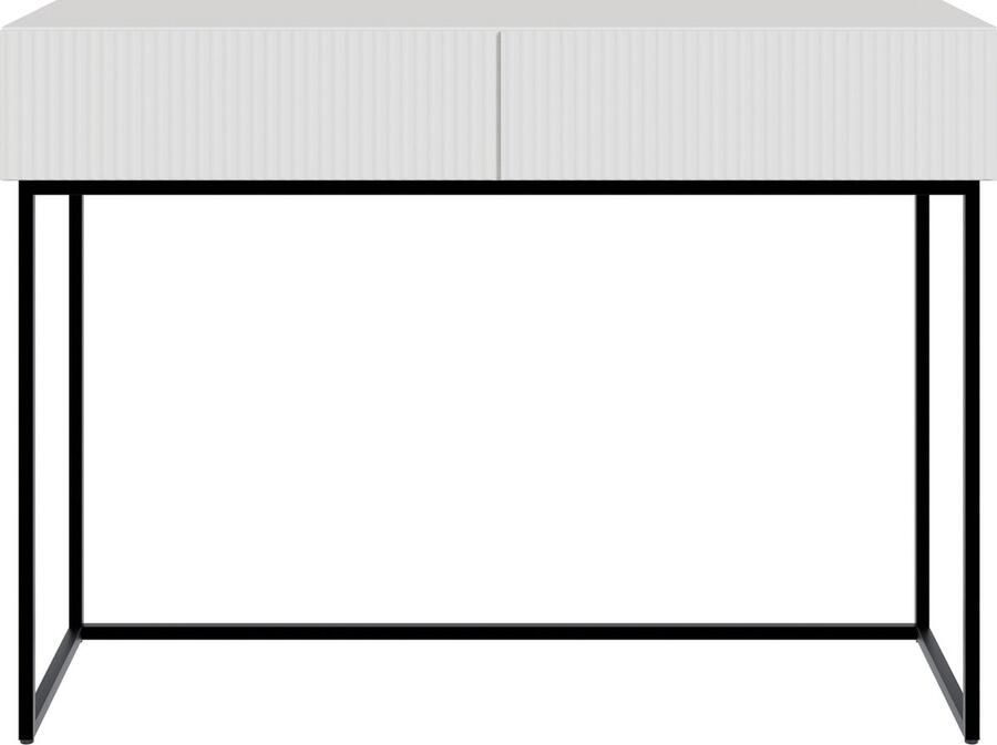 Selsey Veldio Kaptafel 110 cm Wit met zwarte poten