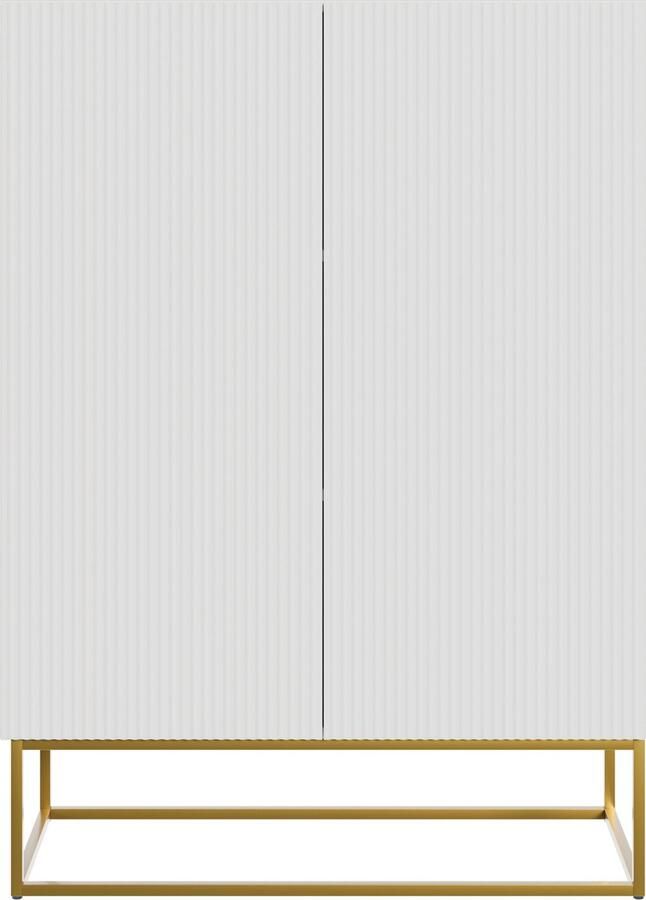 Selsey Veldio Dressoir 2-deurs 90 cm Wit met gouden poten