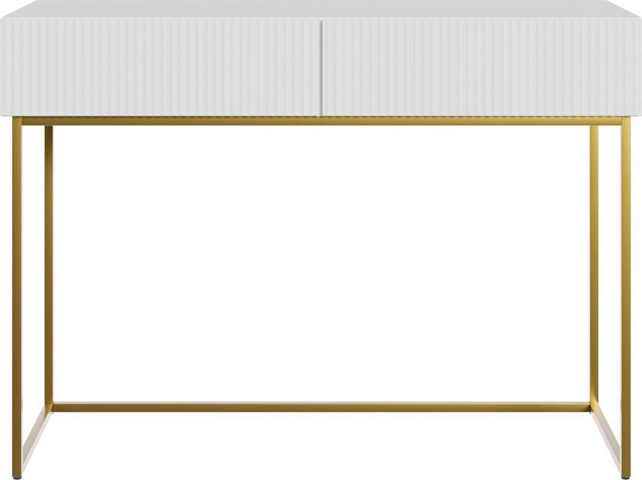 Selsey Veldio Kaptafel 110 cm Wit met gouden poten