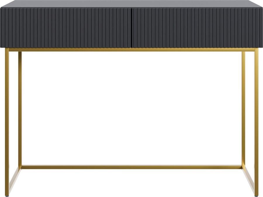 Selsey Veldio Kaptafel 110 cm Zwart met gouden poten