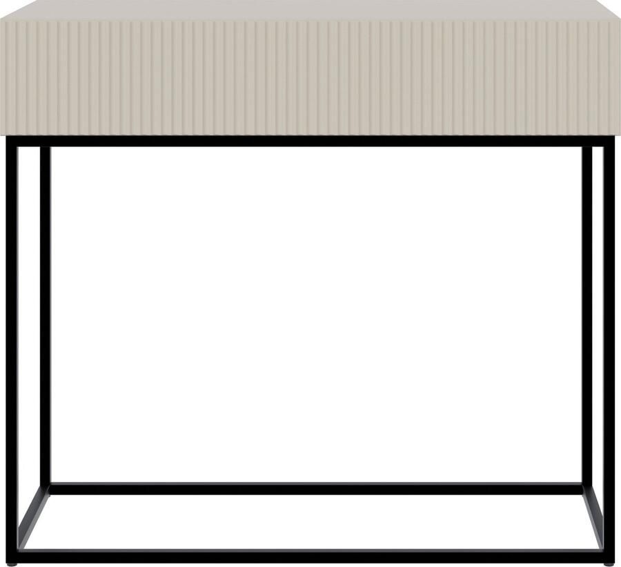 Selsey Veldio Kaptafel 90 cm Grijs beige met zwarte poten - Foto 2