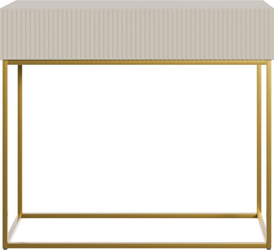 Selsey Veldio Kaptafel 90 cm Wit met gouden poten