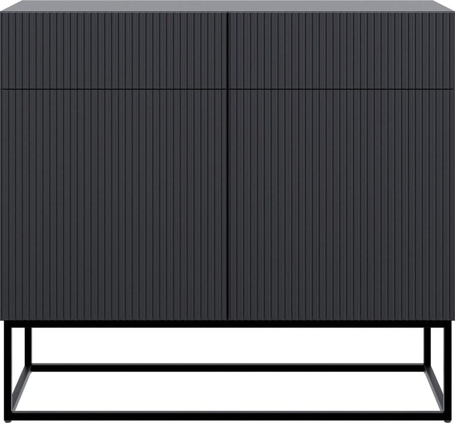 Selsey Veldio Dressoir 2-deurs 100 cm Zwart met zwarte poten