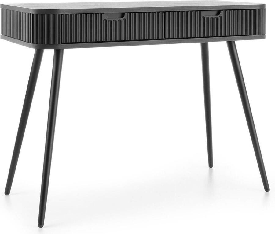 Selsey Zova Kaptafel met twee lades 110 cm Zwart