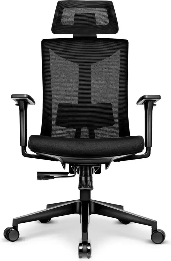 Sens Design Ergonomische Bureaustoel met hoofdsteun zwart