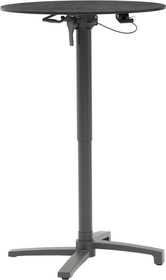 SenS-Line Bistrotafel Verstelbaar Grijs Aluminium & HPL 70x70x72 cm Bistrotafel Lima