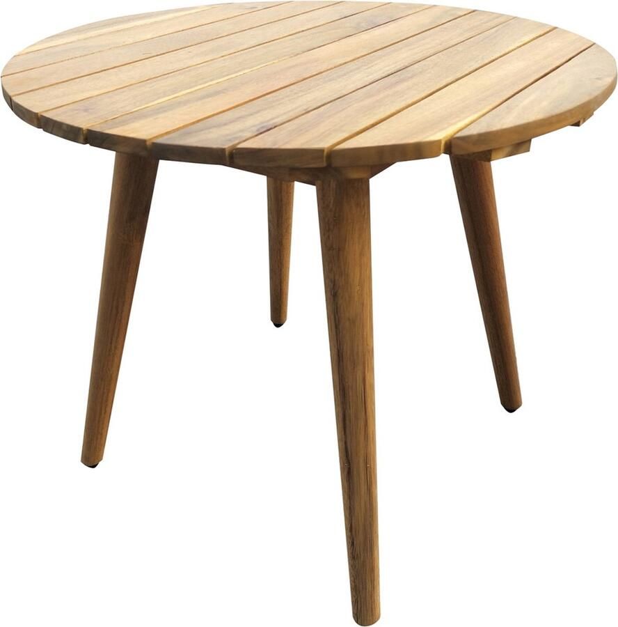 SenS-Line Lissabon Sidetable Rond Bruin Acaciahout 47x47x55cm