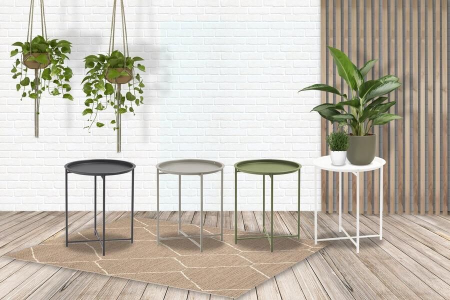 SenS-Line Nora Bijzettafel Ø46cm Metaal Groen