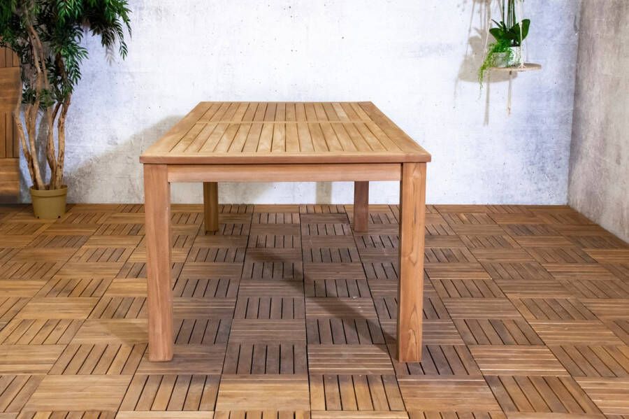 SenS-Line Tuintafel Naturel Teakhout 160x90x74cm Tuintafel Java