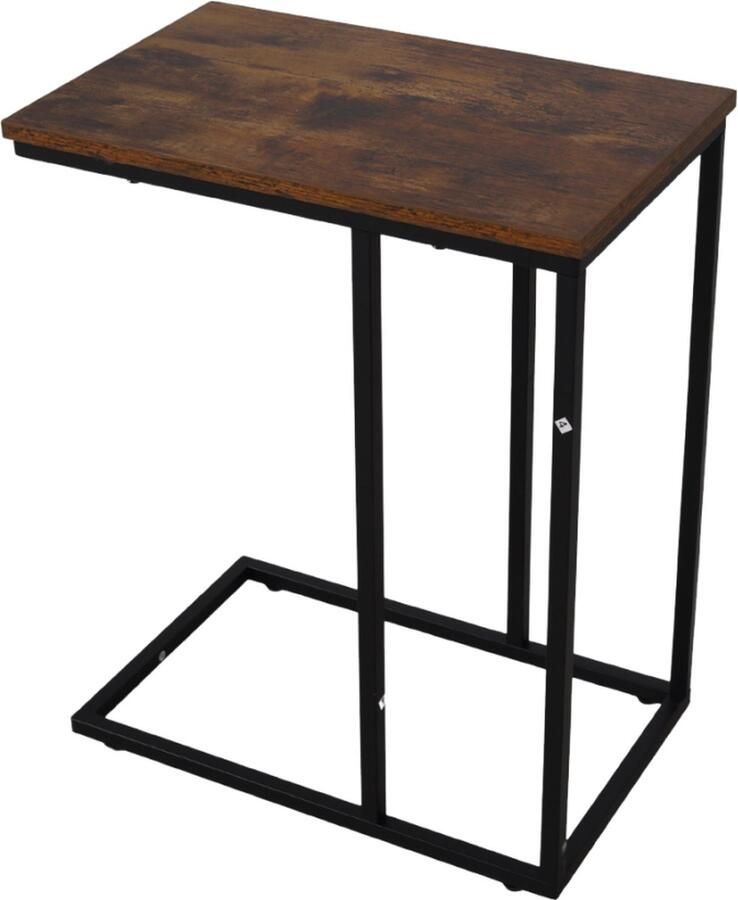 SensaHome Antieke Houten Bijzettafel Sofa Bloemenplank 48x30x59cm Hout