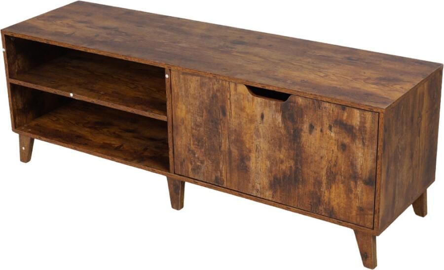 SensaHome Antieke Houten TV-kast Klassiek Elegant Robuust Scandinavisch Design 140x40x50cm Bruin