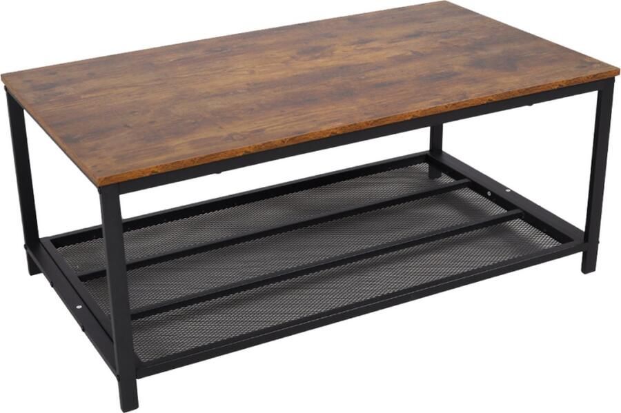 SensaHome Salontafel Rechthoek Antieke Houten Theetafel 106x60x45cm 13.5 kg Houten bruin