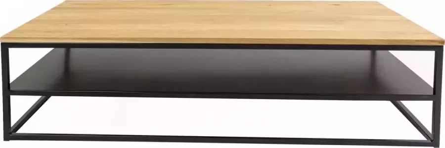 Sense' Living Salontafel Jake XL 140 x 70 cm hout RVS naturel