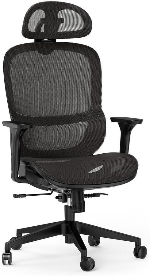 SENSE7 Neyo Zwarte Bureaustoel Draaistoel Verstelbare Hoofdsteun 3D-Verstelbare Armleuningen Ergonomische Bureaustoel in Hoogte Verstelbaar - Foto 2