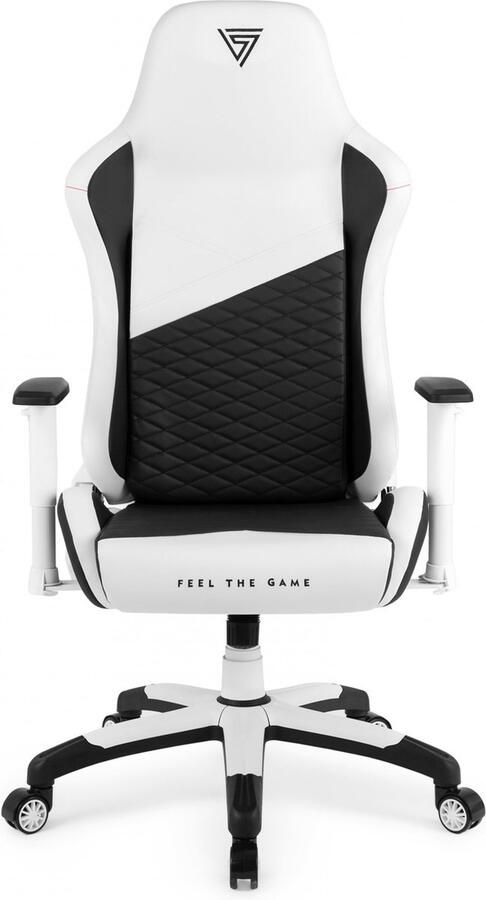 SENSE7 Spellcaster Senshi XL Ergonomische bureaustoel Gamingstoel nek- en lendenkussen In hoogte verstelbaar Eco-leer Duurzaam en comfortabel Maximale belasting 160 kg Ruim 180 cm lang zwart en wit - Foto 2