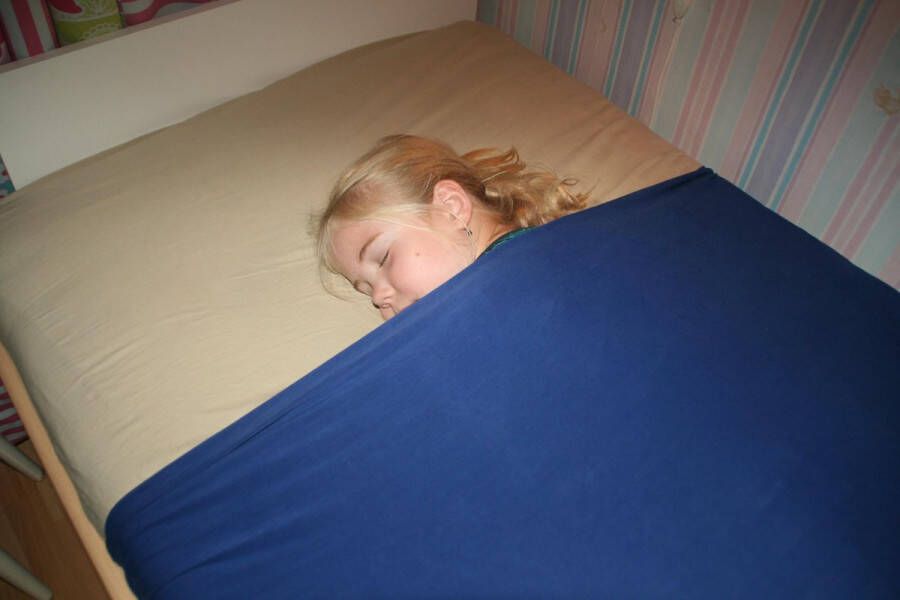 Sensisweet slaaptunnel petrol peuterbed 70 bij 140 extra zacht van binnen! - Foto 3