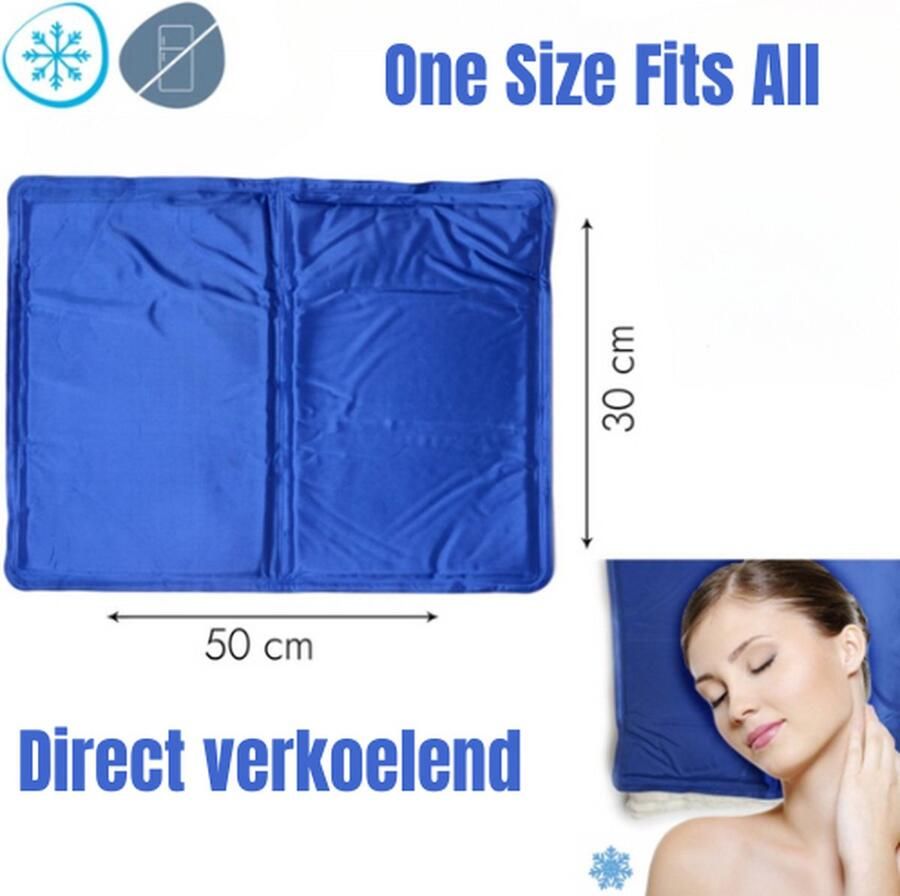 Sensly Koelkussen Koud Kussen Verkoelend Hoofdkussen Bed Koeler Koelmat voor mensen Zelfkoelende Gel