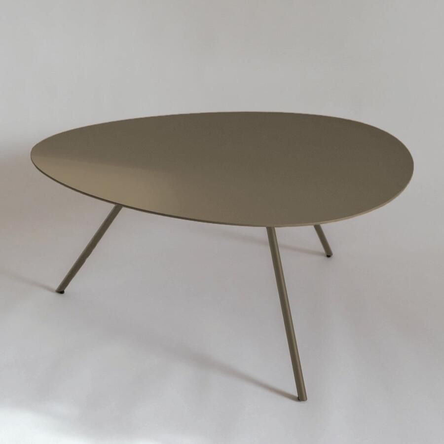 Sentimo Bijzettafel Metaal Organische Vorm 40 cm – Rosemary Style 2 – Grijsbeige – - Foto 2