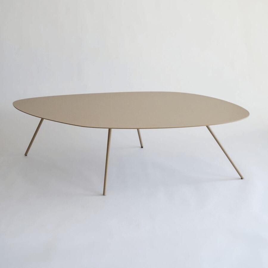 Sentimo Salontafel Metaal Organische Vorm 35 cm – Modern Design – Rosemary Style 1 – Grijsbeige – - Foto 2