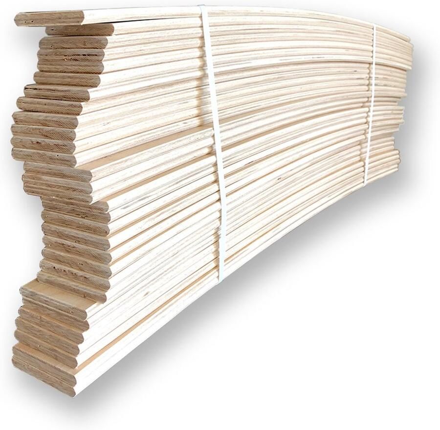 Senza Marchio 10 gebogen latten van beukenhout vervanging voor lamellen 6 7 x 79 x 0 8 cm