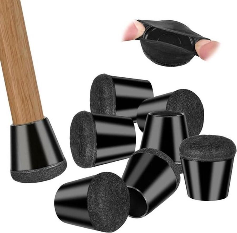 Senza Marchio 16 stuks siliconen stoelpootbeschermers viltdoppen en sokken beschermkappen voor stoelpoten stoelpootbeschermers