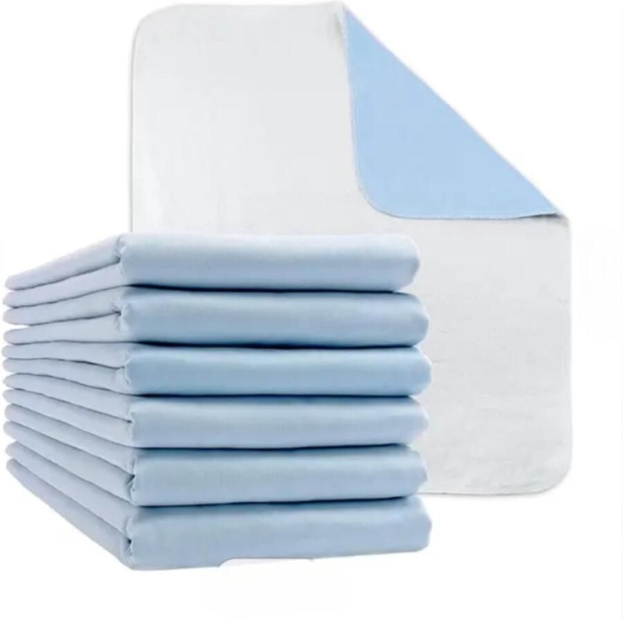 Senza Marchio 2 Stks Wasbare Onderpad Herbruikbare Incontinentie Bed Pads Waterdicht Laken 86 91cm 34-36 in Wit Grijs Blauw (Wit Blauw)