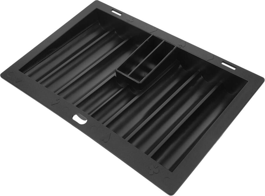 Senza Marchio 2 Stuks chip tafel chip opslag lade houder voor pokerchips munten vitrine pokertafel dienbladen poker benodigdheden transparante chipcase chip accessoire Acryl Black Toyvian