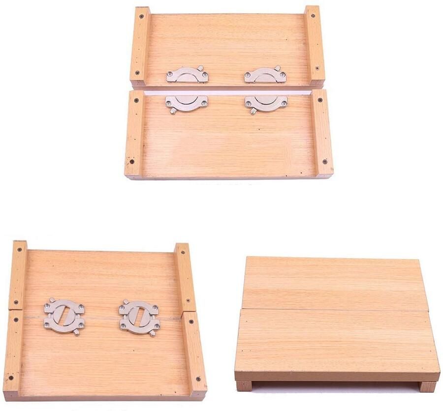 Senza Marchio 2 stuks eettafel sloten zinklegering eettafel gespen connectoren houten plank verbinding draaislot deur draaislot voor houten koffer kasten laden kasten (83 mm)