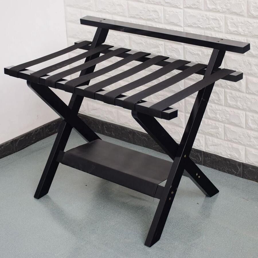 Senza Marchio 2 stuks Meubellade Rack Opvouwbare Bagagerek Koffer Stand Bagage Houder met Nylon Koord Brengt Rugleuning Opbergrek 80 * 65 * 50 cm