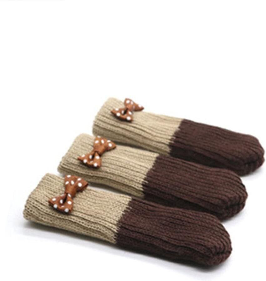 Senza Marchio 24 STKS Stoel Voeten Sokken Cover Pads Meubels Hoge Elastische Vloerpoten Sokken Stoel Hoge Elastische Stopper Floor Protector voor Tafel Bank Keuken Huis Stoel (Beige)