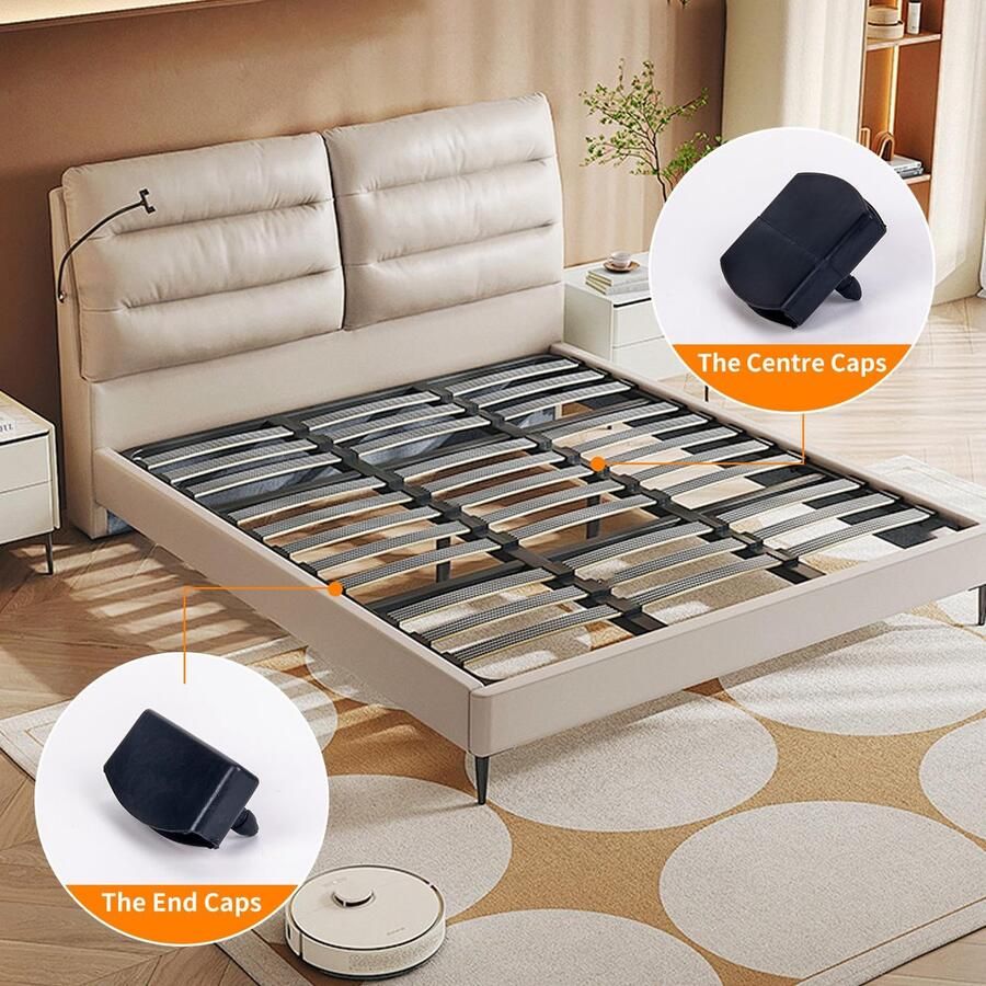 Senza Marchio 36 stuks bed latten houders plastic bed latten caps lattenrost kappen vervangende bed latten bed latten houders kits bundels 12 stks Bed Lat Centre Caps Houders 24 stks Side Slat Bracket (55mm x
