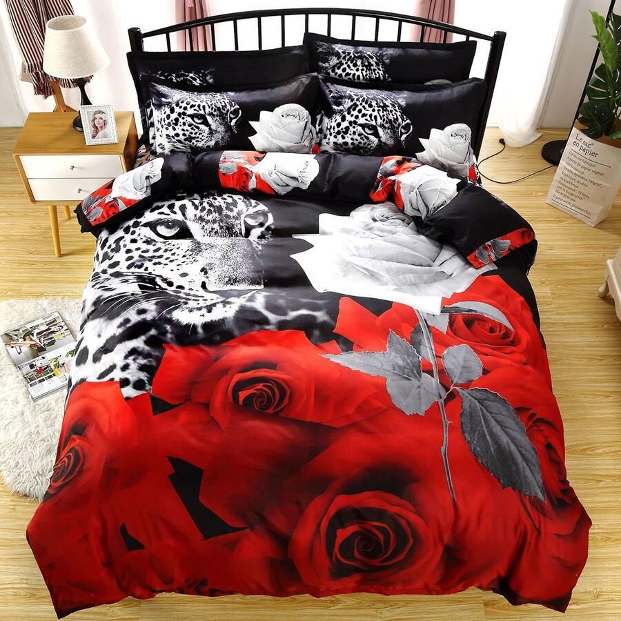 Senza Marchio 3d Cat Bedding Set Animal Duvet Cover Set Comforter 3pcs Bedding Sets King Size Single Full Double Bed Linen Flat Sheet 200×200CM