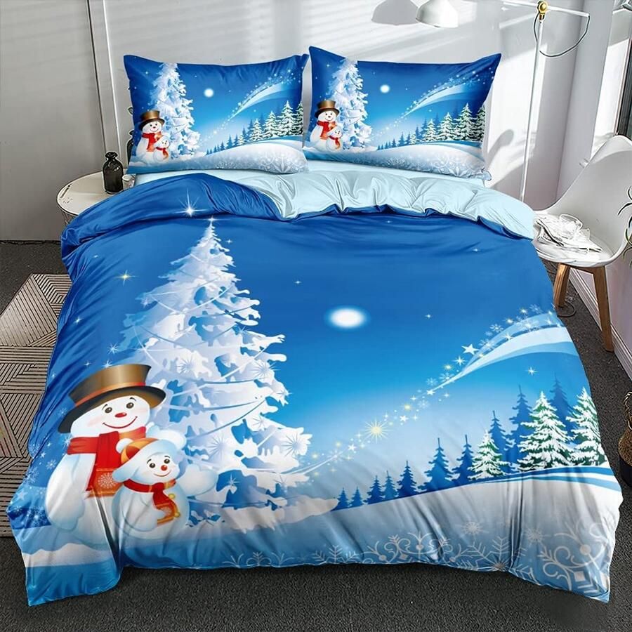 Senza Marchio 3d Duvet Cover Set Bedding Sets Comforter Cases Pillow Covers Double Full Twin King Queen Size Custom Snowman Bed Linen 200×200CM