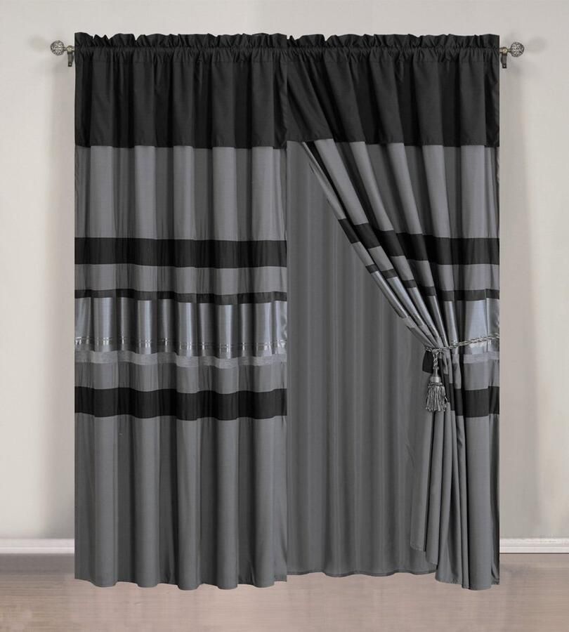 Senza Marchio 7-delig (Californië) Cal King Size Chenille Geweven Jacquard Beddengoed Grijs Grijs Zilver Streep Overize Dekbed Set Bed in een Tas