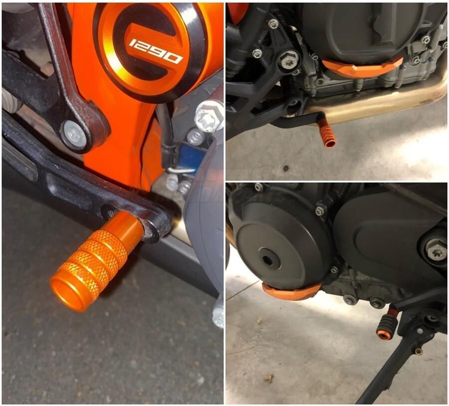 Senza Marchio 790 890 2019-2022 Achterrempedaal Versnellingspook Teensteunen Motorfiets Accessoires Voetsteun Stap Plaat cover (Color : Brake Pedal Sliver)