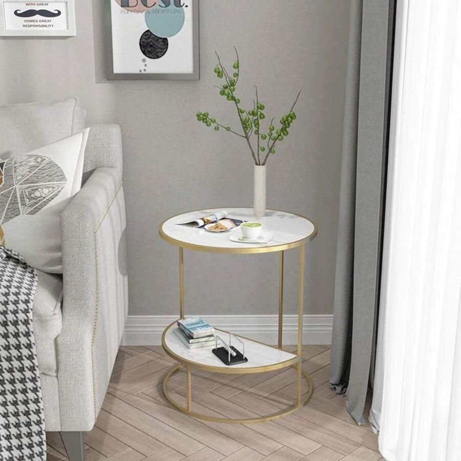 Senza Marchio A Side Table-Nesting Coffee End Tables Modern Furniture Decor Side Table for Living Room Balcony Home and Office (Color : White) Commemoration Day