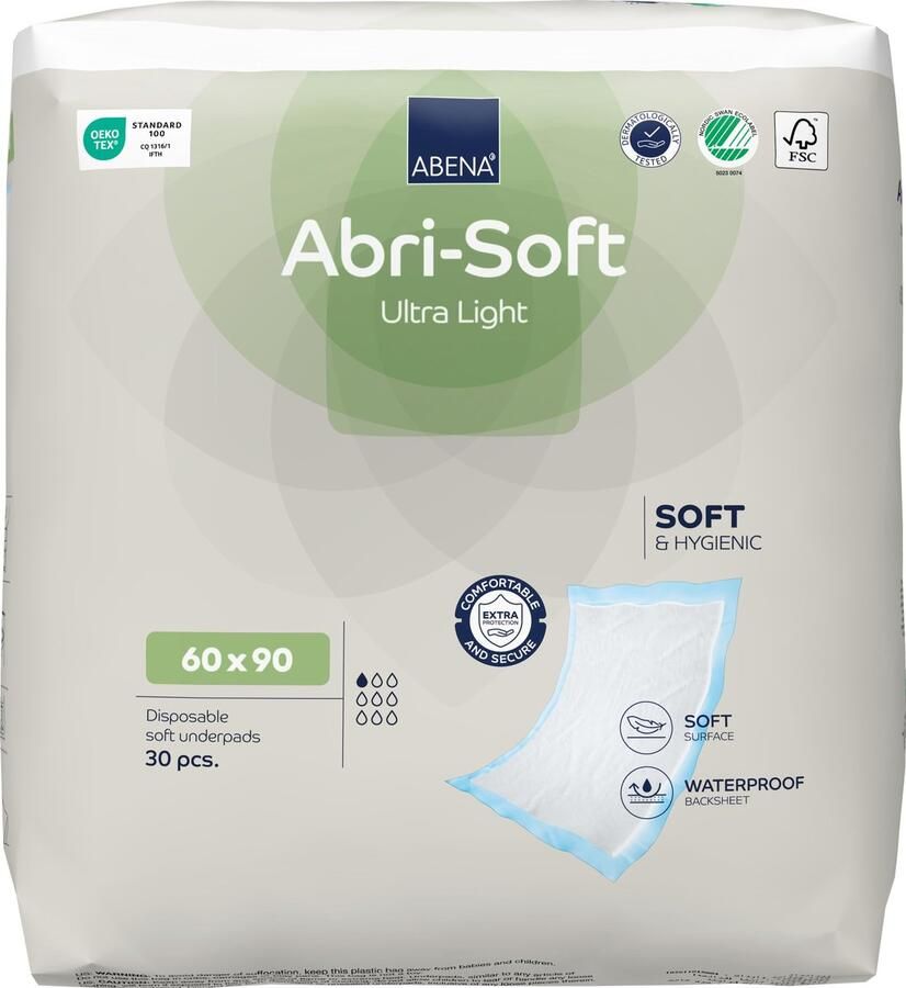 Senza Marchio Abena Abri-Soft Ultra Licht 60x90 cm Absorberend Bed Pad