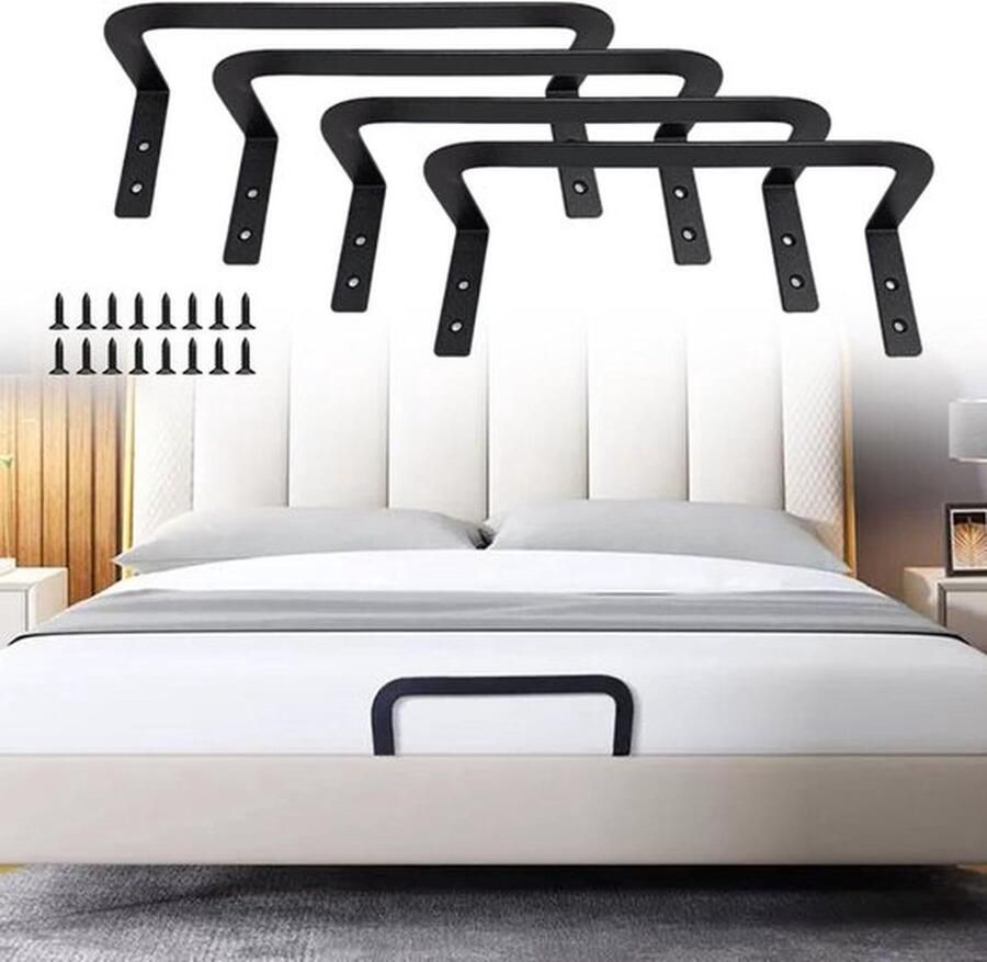 Senza Marchio Antislip matrashouder voor bedframes 4 stuks schroefbaar tegen matrassen van 10-30 cm grote matrassen