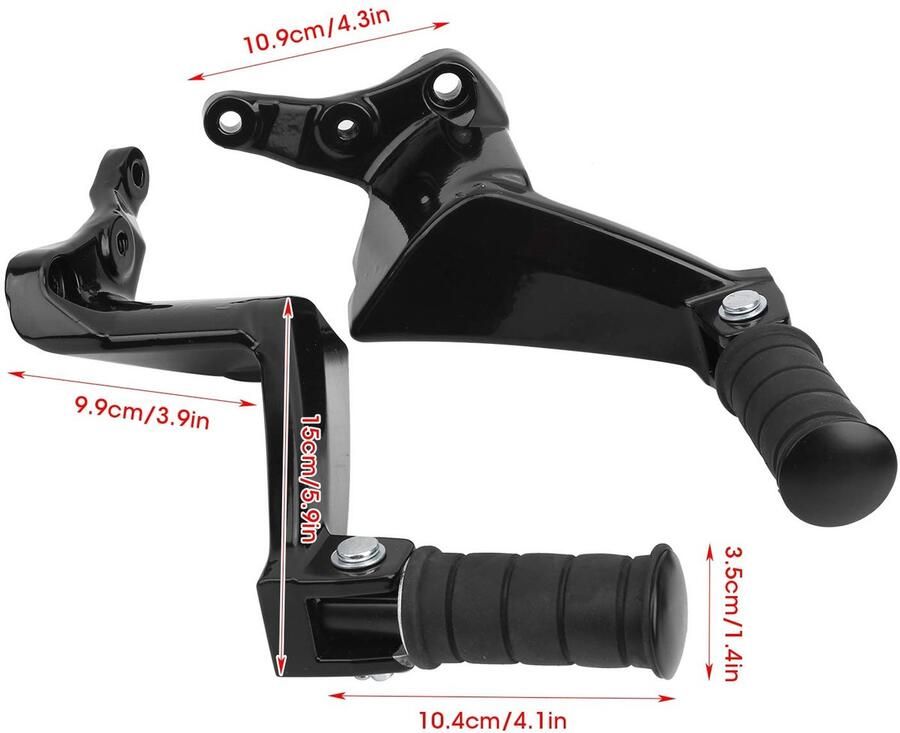 Senza Marchio Aramox Motorfiets Voetsteunen voor Victory Gunner High Ball Judge Vegas Aluminium Voetsteunen Antislip Opvouwbare Voetsteun Zwart