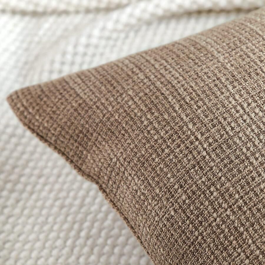 Senza Marchio Artscope Kussenslopen set van 2 linnen decoratieve vierkante kussenslopen 45 x 45 cm voor woondecoratie bank slaapkamer auto (bruin 18 x 18)