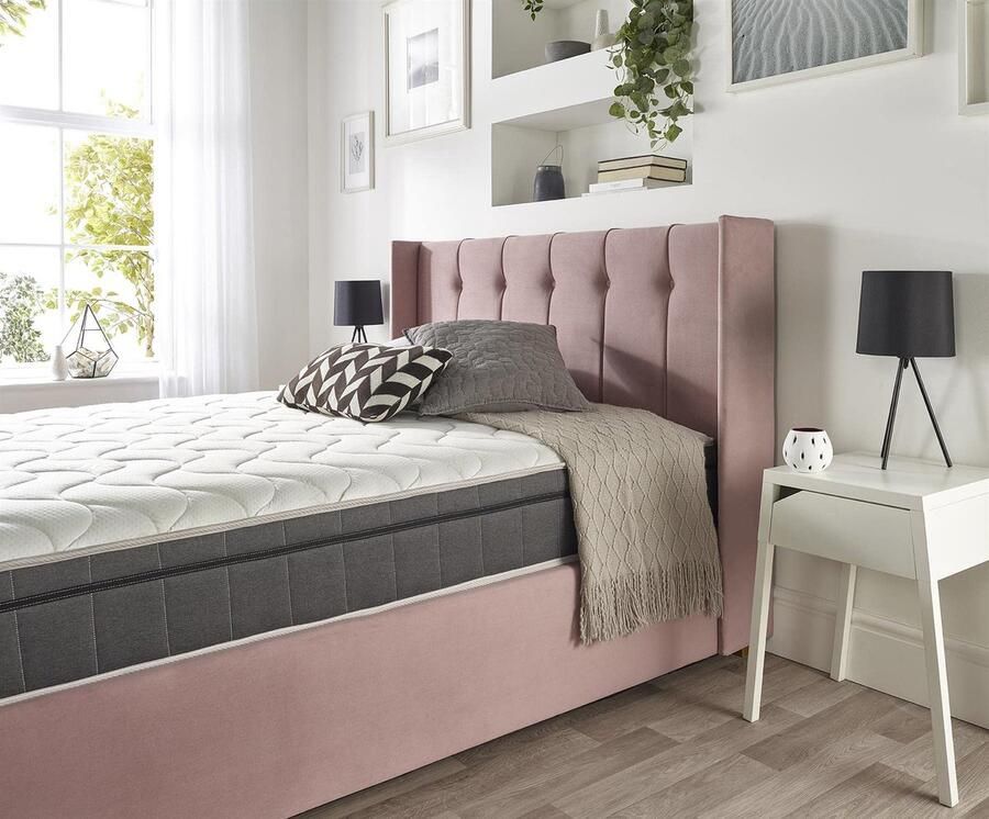 Senza Marchio Aspire Beds 4000 Cosy Slumber Hybrid Pocket Sprung & Memory Foam Luxe Slaap Oppervlak Deluxe Matras 4 ft Klein Tweepersoons (1 20 m x 6ft3)