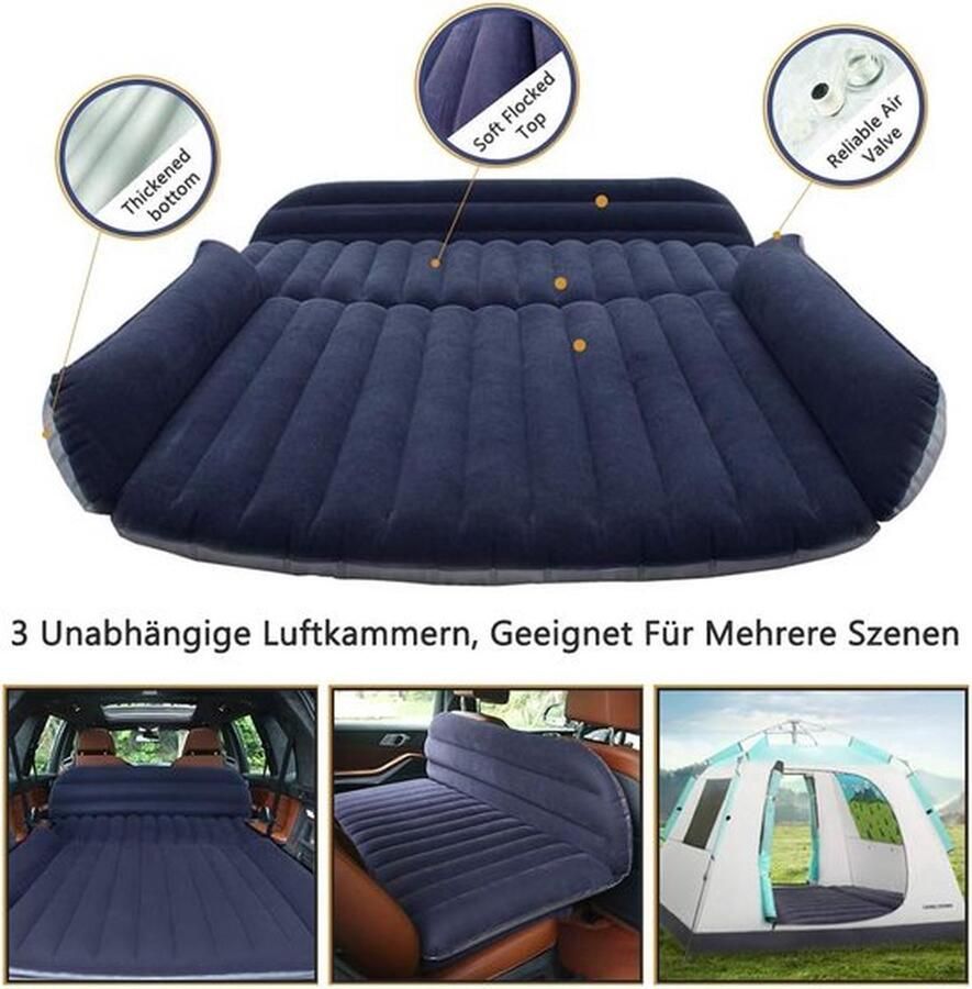 Senza Marchio Automatras opblaasbaar matras voor SUV auto camping opblaasbaar bed voor de achterbank van de auto dik luchtbed automatras voor reizen camping outdoor-activiteiten