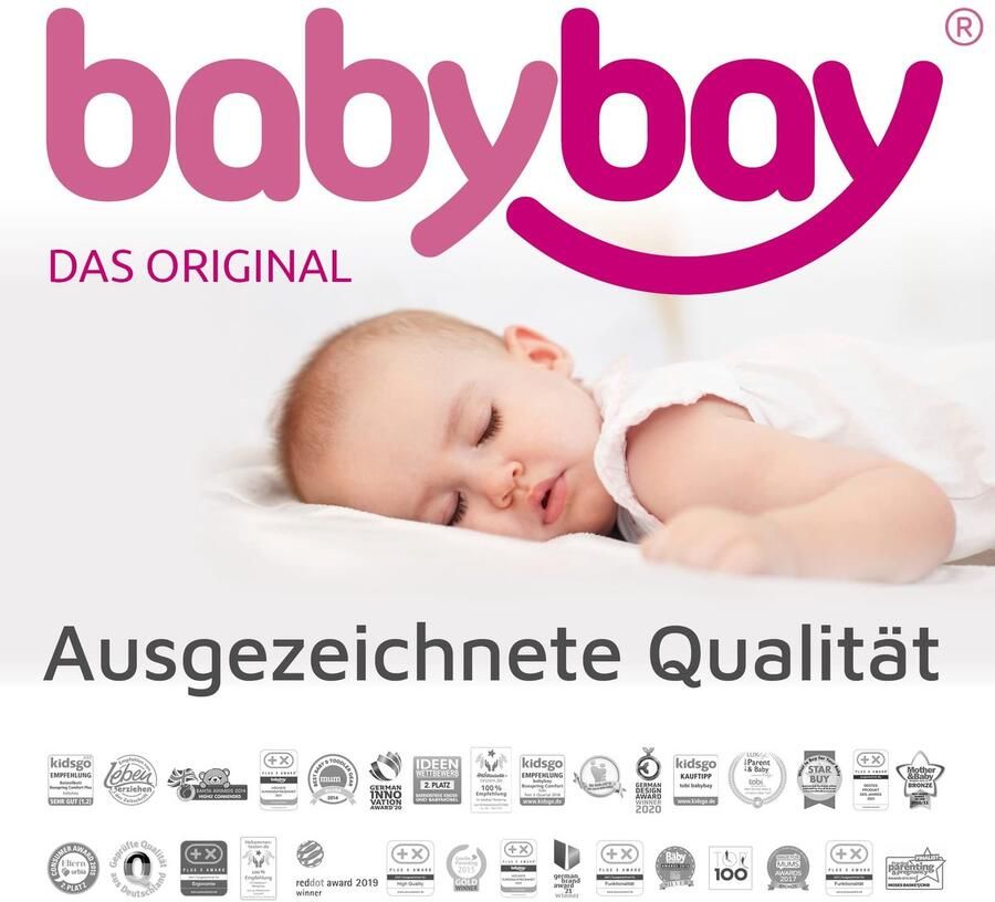 Senza Marchio babybay Hemel Organic Cotton met strik passend voor de modellen Original Maxi Boxspring Comfort Plus en Midi wit