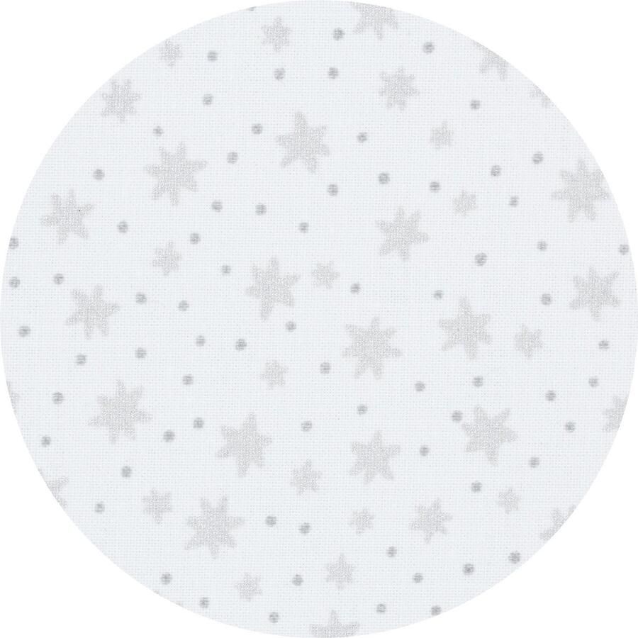 Senza Marchio babybay Himmel Organic Cotton met strik passend voor de modellen Original Maxi Boxspring Comfort Plus en Midi witte glittersterren zilver