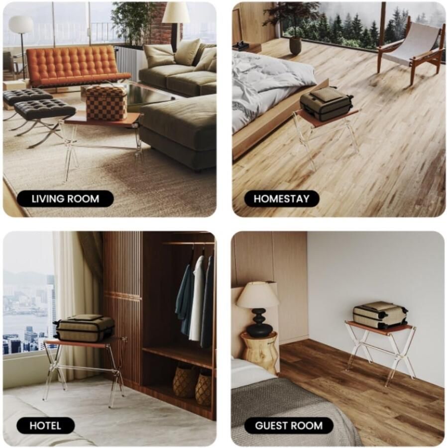 Senza Marchio Bagagerek voor op reis Bagagerek Hotel Logeerkamer Opbergdoos Tassenopvangrekken Kunnen Worden Opgevouwen Reistas kofferstandaard