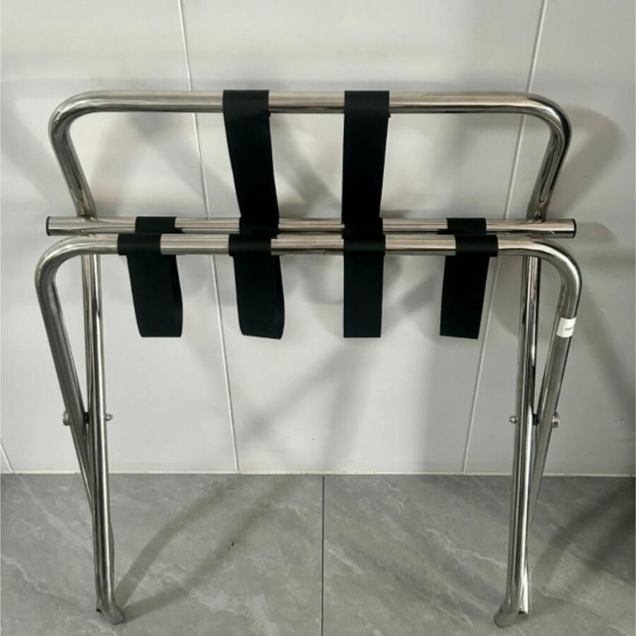 Senza Marchio Bagagerek voor op reis Roestvrijstalen Bagagerek Gastenkamerband Opvouwbaar Hotelrek Reistas kofferstandaard