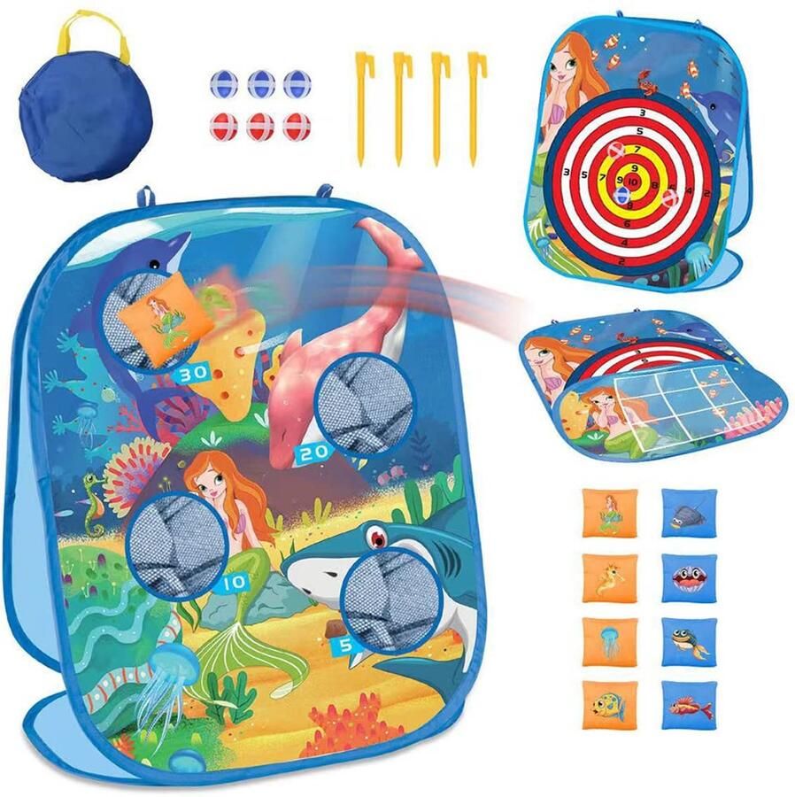 Senza Marchio Bean Bag Toss Games voor kinderen 3-in-1 opvouwbare zitzak werpspel met 8 bonenzakken zitzak werpspel zitzak werpspel voor kinderen dubbele zijden cornhole boards Throwing partybenodigdheden games type D